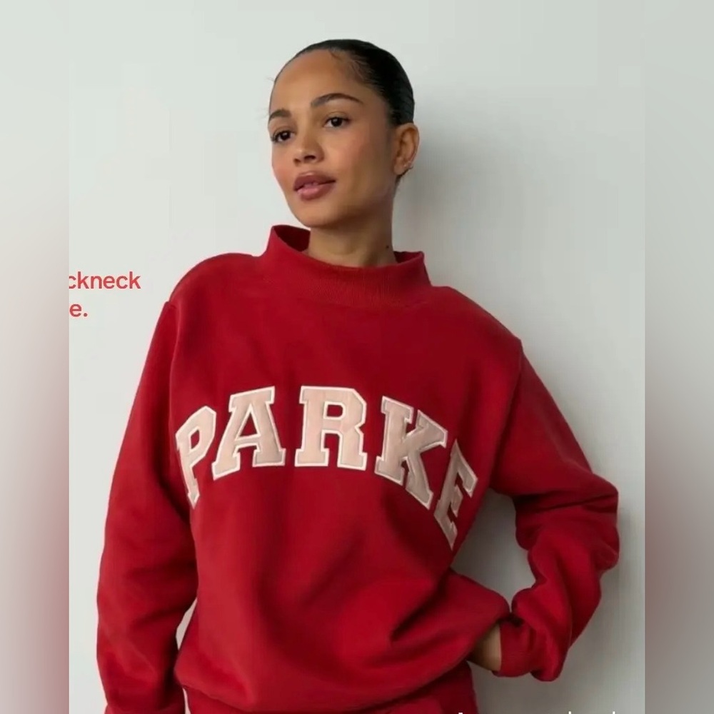 PARKE Valentine’s drop Mockneck Crimson red + Peony S/M